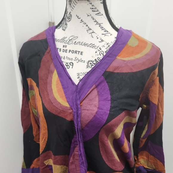 Colorful Abstract Patterned Kimono - Picture 2 of 5